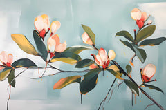 Abstract canvas painting wall décor Minimalist Floral landscape colorful 