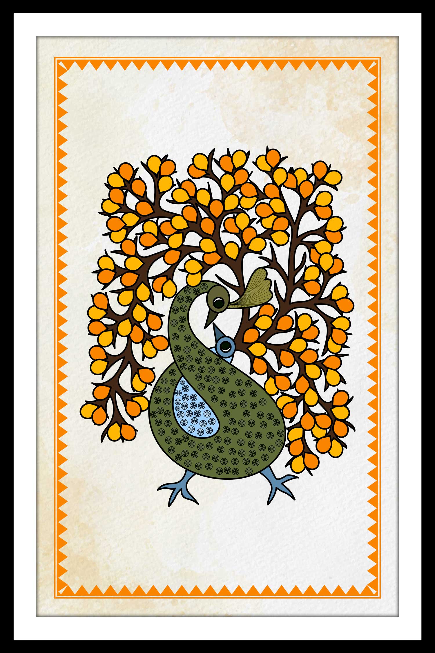 Peacock Gond Art