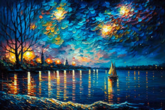 Abstract canvas painting wall décor Minimalist Floral landscape colorful