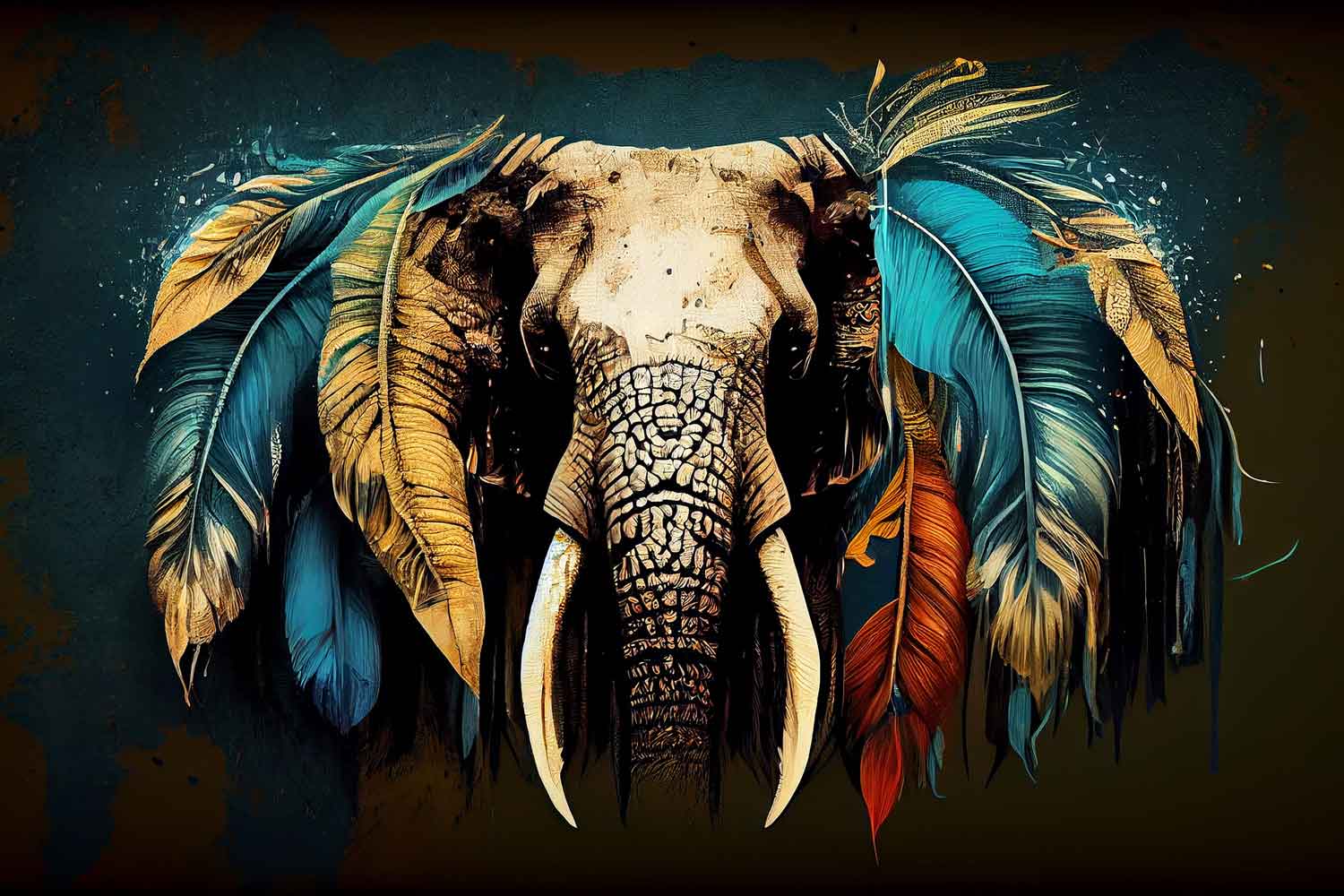 Elephant With Feathers