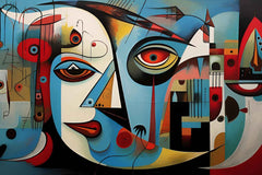 Geometric Colorful shapes painting Contemporary Modern wall art