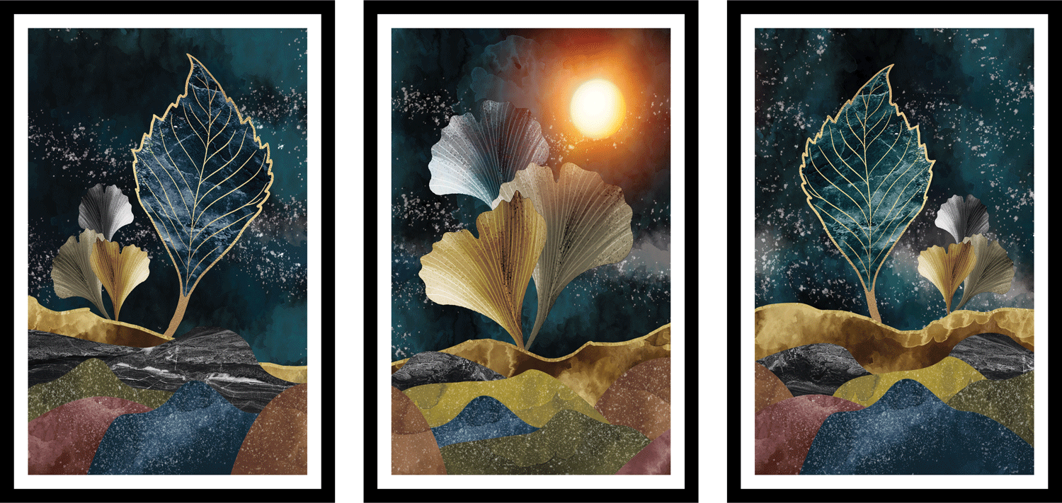 Texture Style 3 Piece Frame