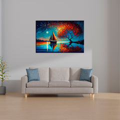Abstract canvas painting wall décor Minimalist Floral landscape colorful