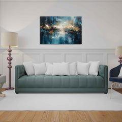 Abstract canvas painting wall décor Minimalist Floral landscape colorful 