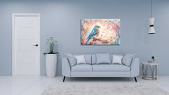 Abstract canvas painting wall décor Minimalist Floral landscape colorful 
