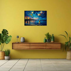 Abstract canvas painting wall décor Minimalist Floral landscape colorful
