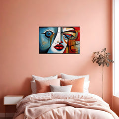 Abstract canvas painting wall décor Minimalist Floral landscape colorful