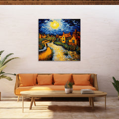 Abstract canvas painting wall décor Minimalist Floral landscape colorful