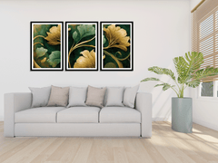 Sanlian Plants 3 Piece Painting