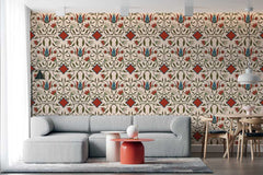 Decorative motif pattern wallpaper for elegant interiors