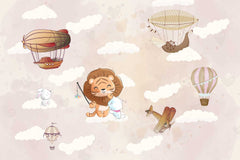 Colorful animal pattern wallpaper for children’s bedrooms and play areas