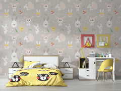 Cartoon-style wall design for nursery or playroom decoration
