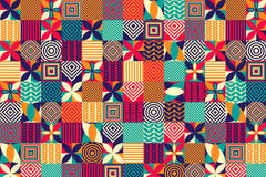 Abstract floral wallpaper with vector-style illustrated flower design