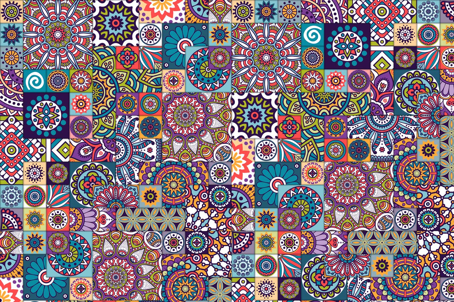 Mandala pattern art colorful