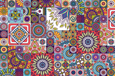 Moroccan pattern with mandalas