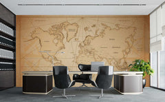 Old vintage map art wallpaper featuring antique world maps and aged paper texture.

