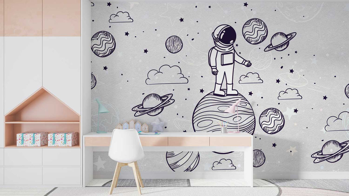 Space planet for kids bedroom