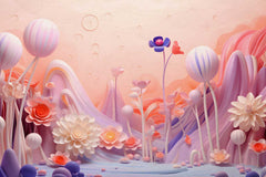 Elegant wallpaper featuring delicately rendered flowers in muted, silky tones.

