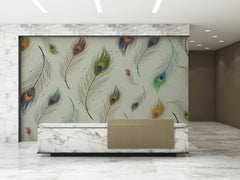 Elegant wallpaper with classic decorative elements and subtle textures.