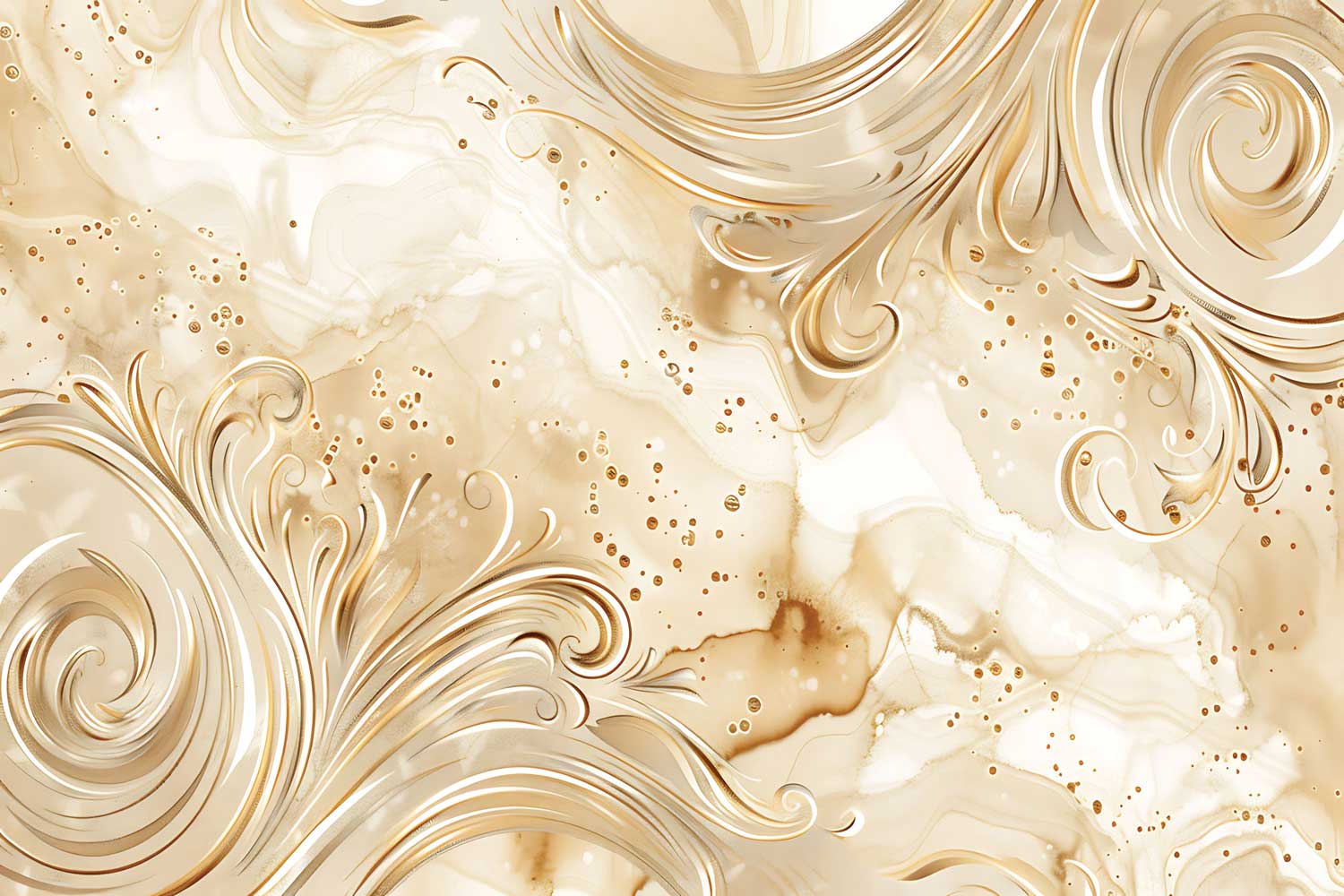 Decorative beige and gold swirl pattern. wall paper, customized wallpaper, wall graphics, design, wall decor