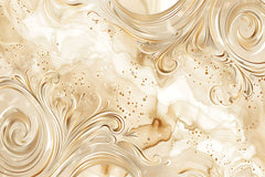 Decorative beige and gold swirl pattern. wall paper, customized wallpaper, wall graphics, design, wall decor