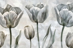 Artistic depiction of tulips on a textured background